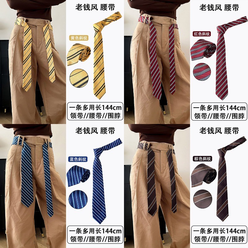 Preppy Style Sọc Retro American Tie