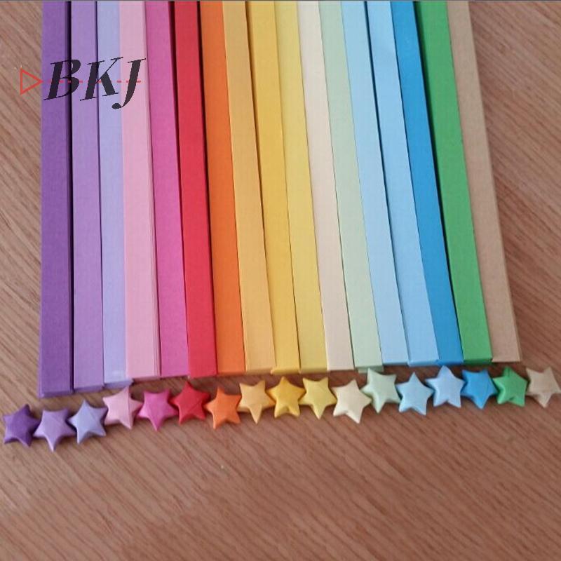[KJ] Origami Ngôi Sao May Mắn Dải Giấy Gấp Ruy Băng Giấy Màu Sắc [Mới]
