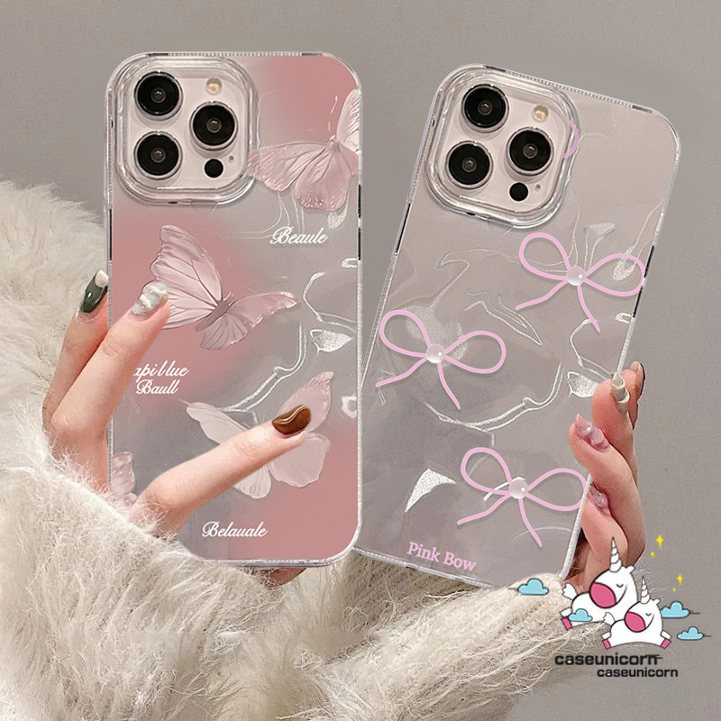 Dành Cho Oppo A5X A5i A18 A3 A5 A6 Pro A3X A15 A17 A78 A58 A57 A12 A38 A16s A7 A5 A54 A95 A53 A76 A77 A96 A74 A16 A5s A33 A31 A9 A16K A92 A3s A17K Reno12F = Nơ Bướm Ngọc Trai Trường hợp
