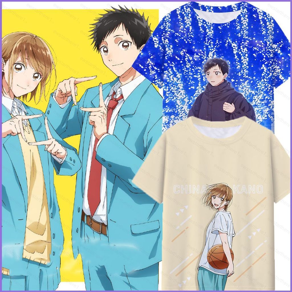 Áo Thun Anime Tay Ngắn Mùa Hè - Taiki Inomata Chinatsu Kano Hina Chono