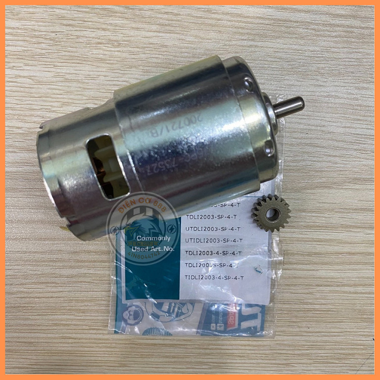 DC Motor 775  18V máy khoan pin TOTAL TDLI2003 và INGCO CDLI2003 dùng chổi than 18 Răng