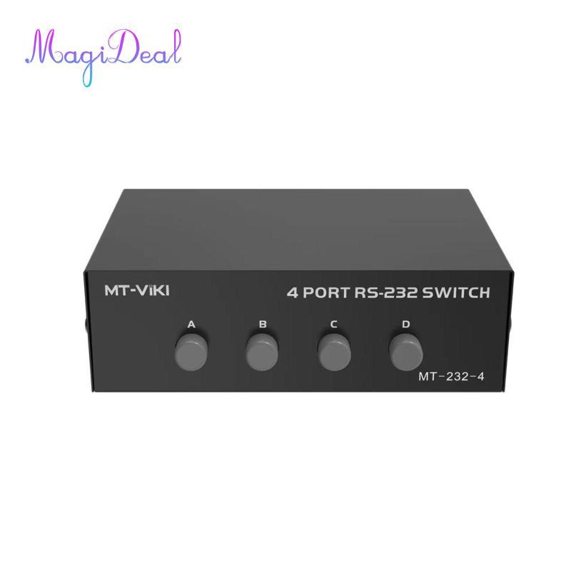 Máy in DB9 Serial RS232 Hộp chuyển đổi Hướng dẫn sử dụng Bộ chuyển đổi chia sẻ dữ liệu 4 cổng