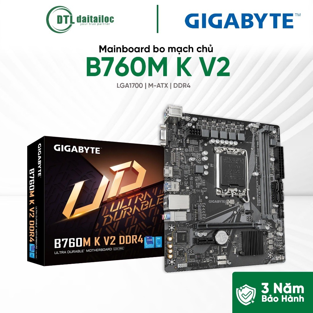 Mainboard GIgabyte B760M K V2 DDR4 B760M D B760M GAMING PLUS WIFI B760M K V2 | Chính Hãng | Bảo hành