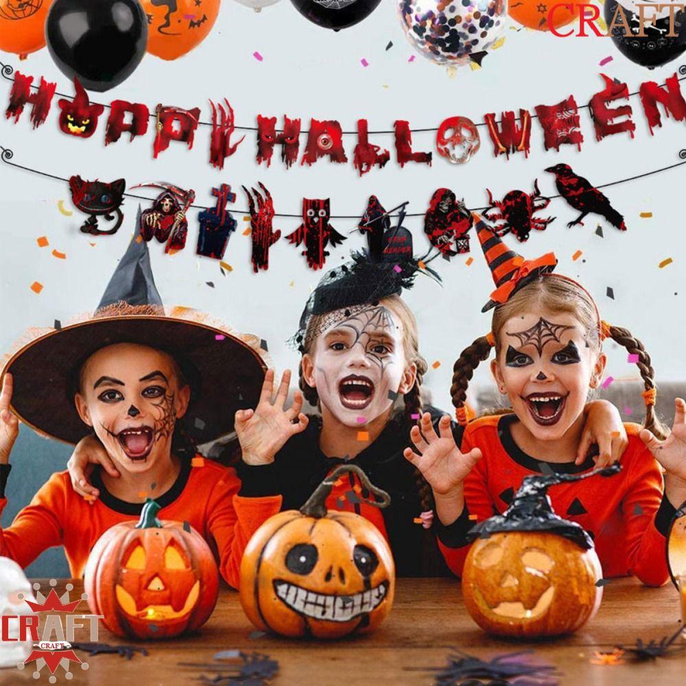 CRAFT Halloween Skull Kéo Cờ, Papper Eye / Ma / Máu Halloween Treo Cờ, Trang Trí Bầu Không Khí Hallo