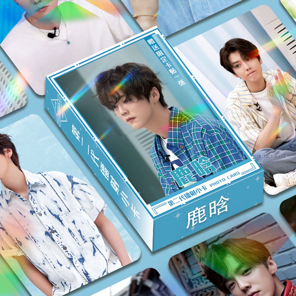 Luhan nổi tiếng ngoại vi thẻ nhỏ đầy đủ sta Luhan Star Hàng hóa thẻ nhỏ Gypsophila 56 miếng đóng hộp