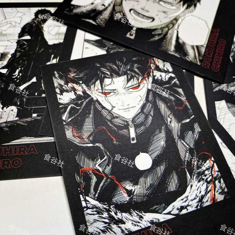 Manga Nhật Bản Kagura Bát Giả Polaroid Fantasy Photocard Hàng Hóa Erchuang Đen Trắng Truyện Tranh Tự