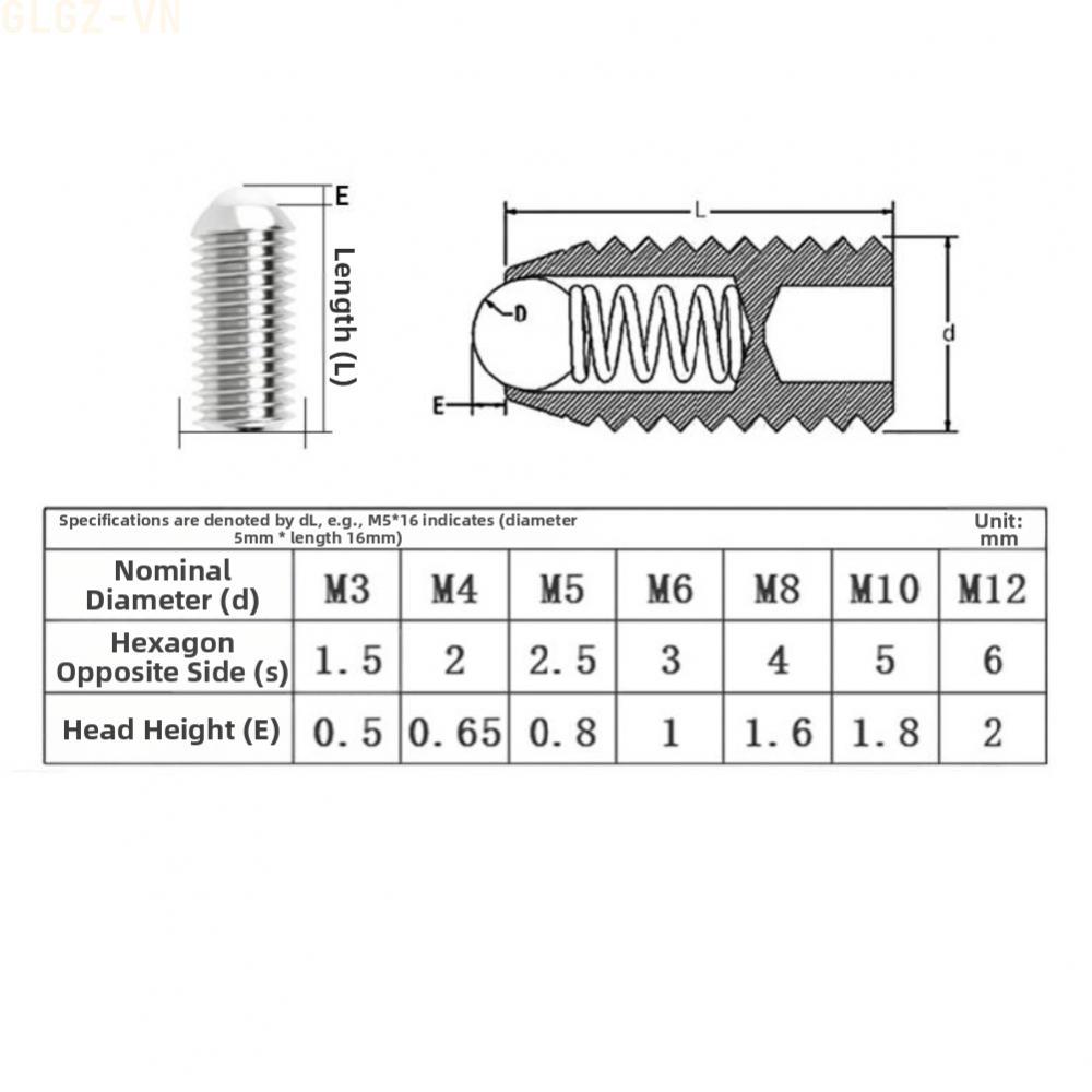 Spring Ball Plunger Smooth Tip Design Spring Loaded Mechanism DIY Projects