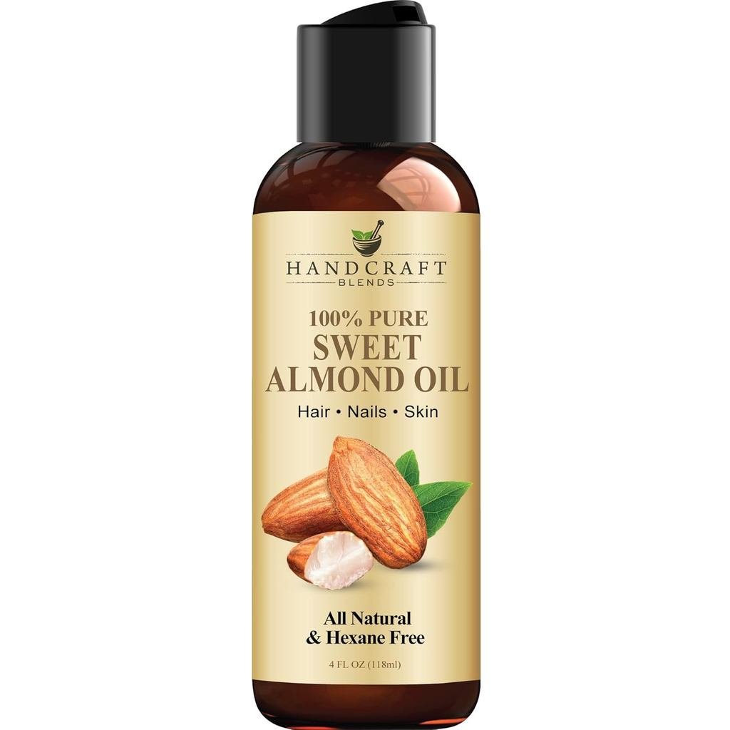 Thủ côngBlendsAlmondOil-4FlOz-100% Pureand-PremiumGradeCarrierOilforandHair-HairandBody-Massage-Hexa
