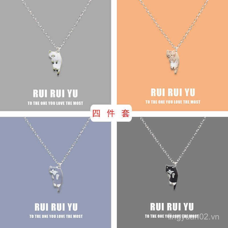 Dễ Thương Hoạt Hình Dễ Thương Dễ Thương Treo Mèo Vòng Cổ Mèo Đen In Hình Mèo Nâu Xiêm Bạn Gái Quà Tặ
