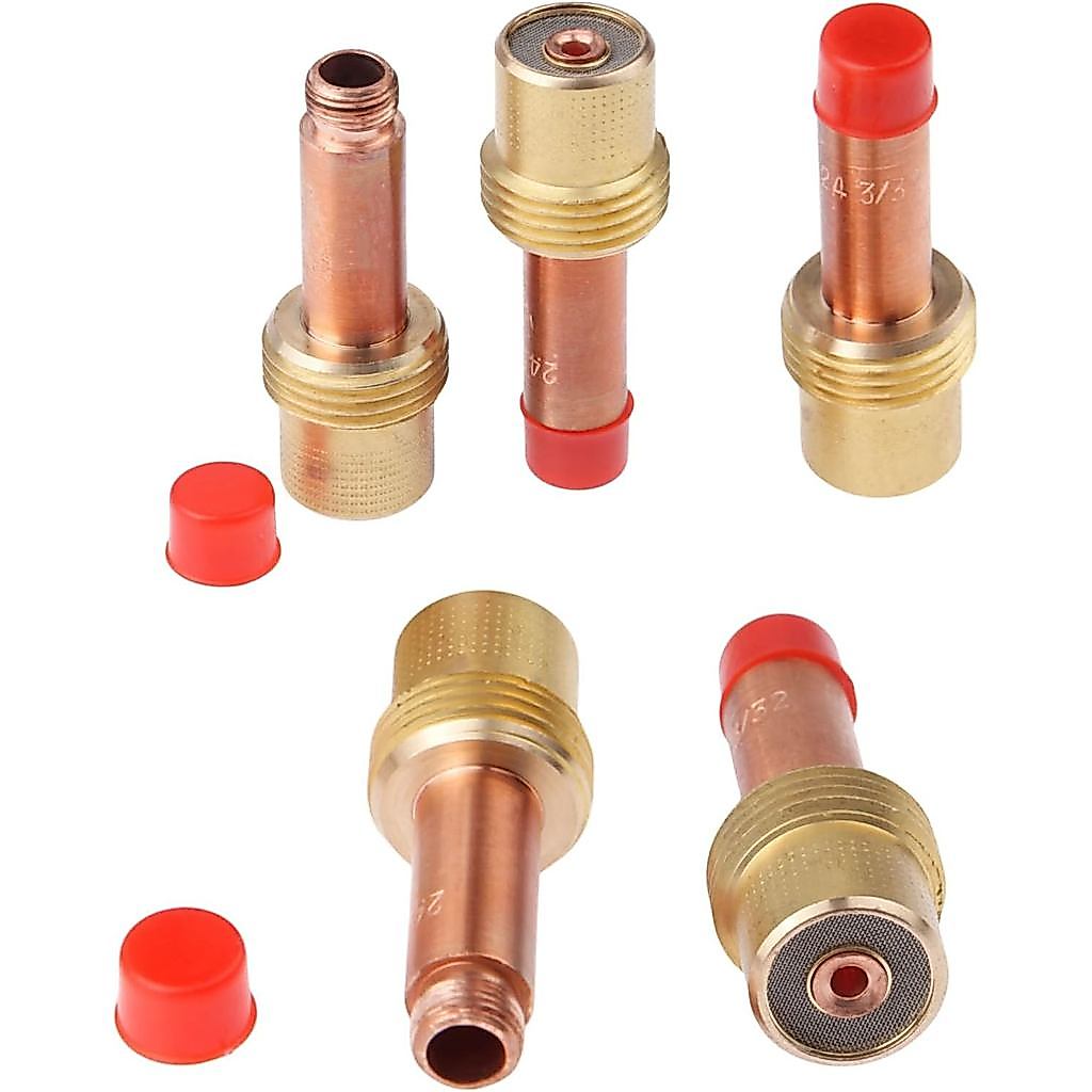5 CÁI 45V26 2.4mm (3 / 32 inch) Ống kính khí Collet Thân đồng Vật tư tiêu hao BỘ cho đèn pin hàn TIG