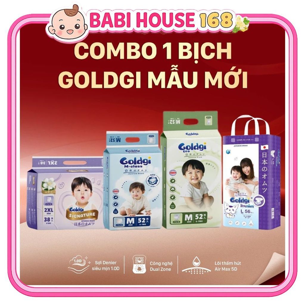 [SIÊU RẺ] Tã Bỉm Goldgi Signature, Goldgi Premium, Goldgi M-Class Chính Hãng Đủ Size