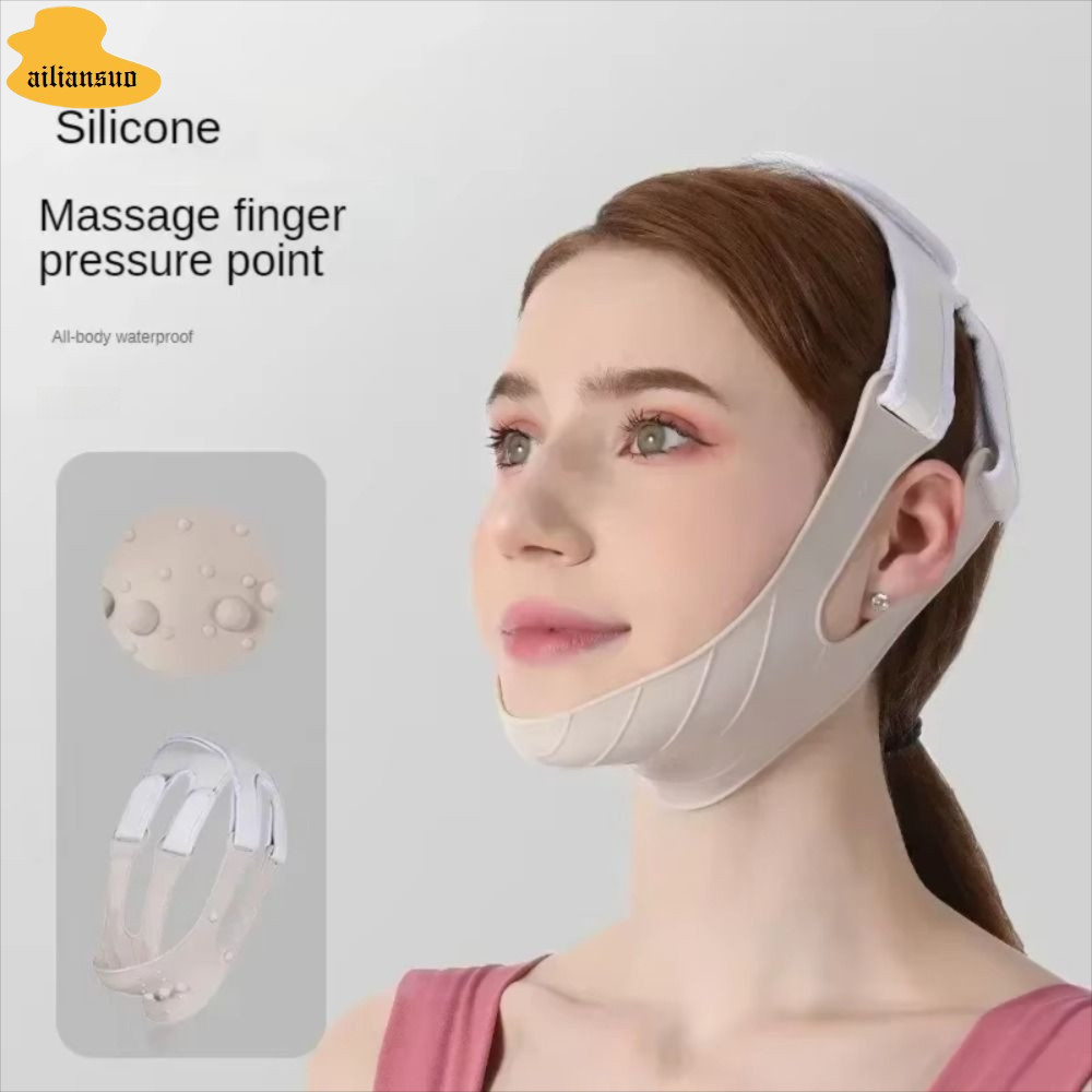 AIILIANSUO V Line Face Shaper, Đàn hồi cằm Cheek Lift Silicone Face Slimming Bandage, Thắt lưng mỏng