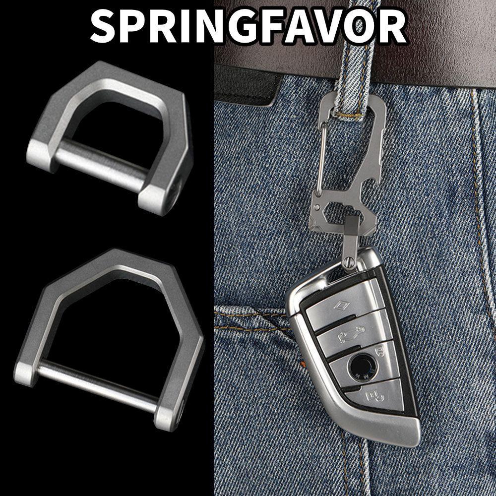 SPRINGFAVOR Titan Móng Ngựa Khóa Móc Chìa Khóa Công Cụ EDC Chất Lượng Cao Móc Khóa Titan