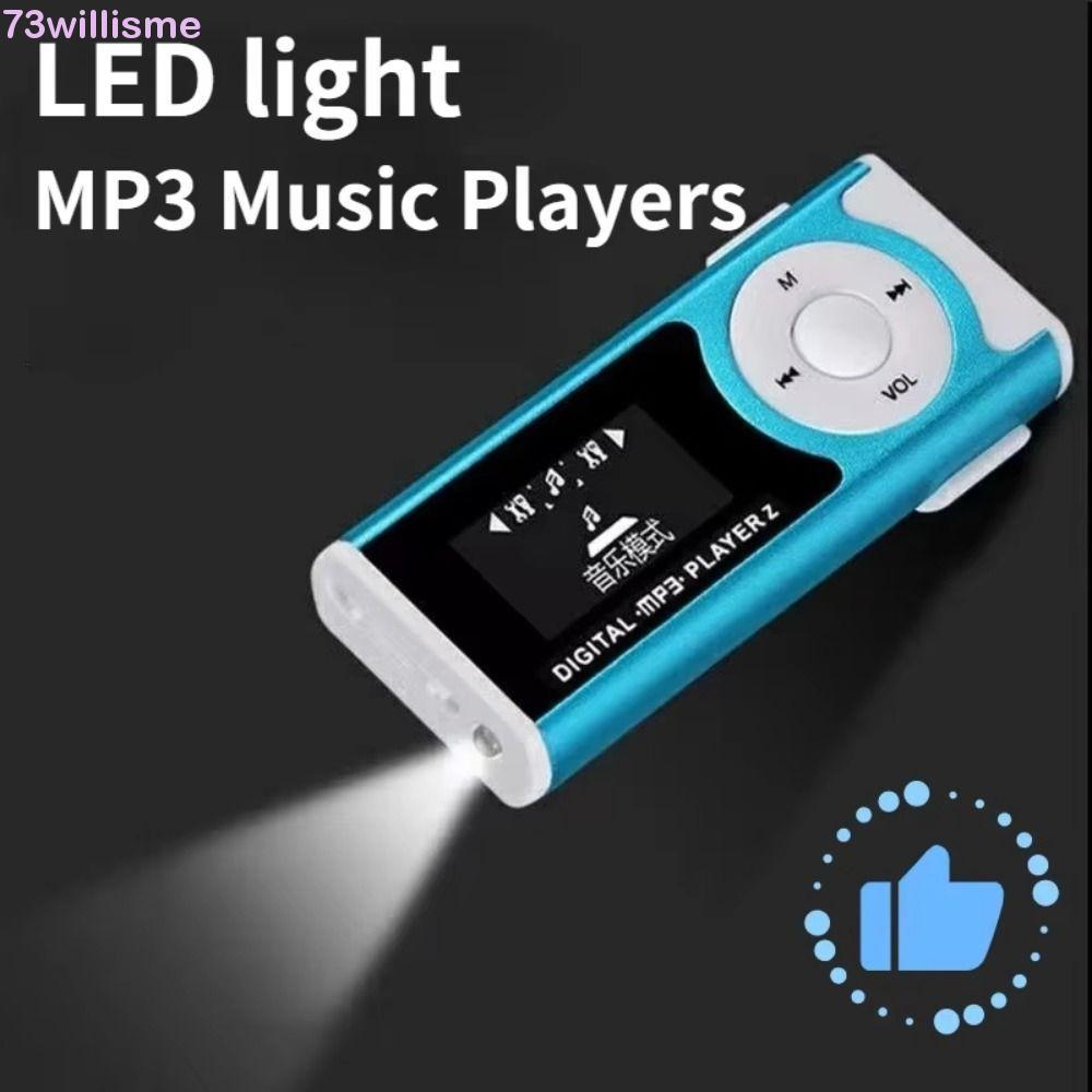Máy nghe nhạc MP3 Mini cầm tay WILLISME, Âm thanh không mất mát với màn hình LCD Máy nghe nhạc MP3 U