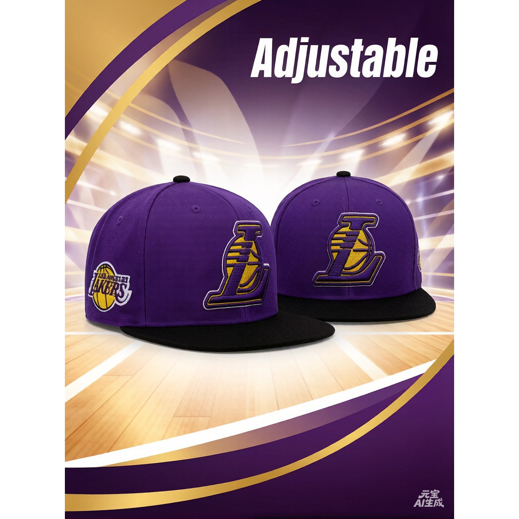 Kỷ Nguyên Mới Nam Tím, Đen Los Angeles Lakers Side Core 2.0 Mũ Snapback Chống Nắng Cho Nam Và Nữ.