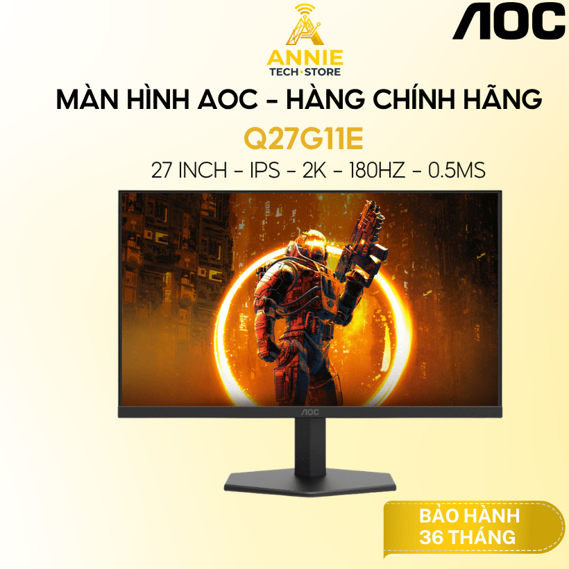 Màn hình AOC Q27G11E (27 inch - IPS - 2K - 180Hz - 0.5ms) - Hàng chính hãng