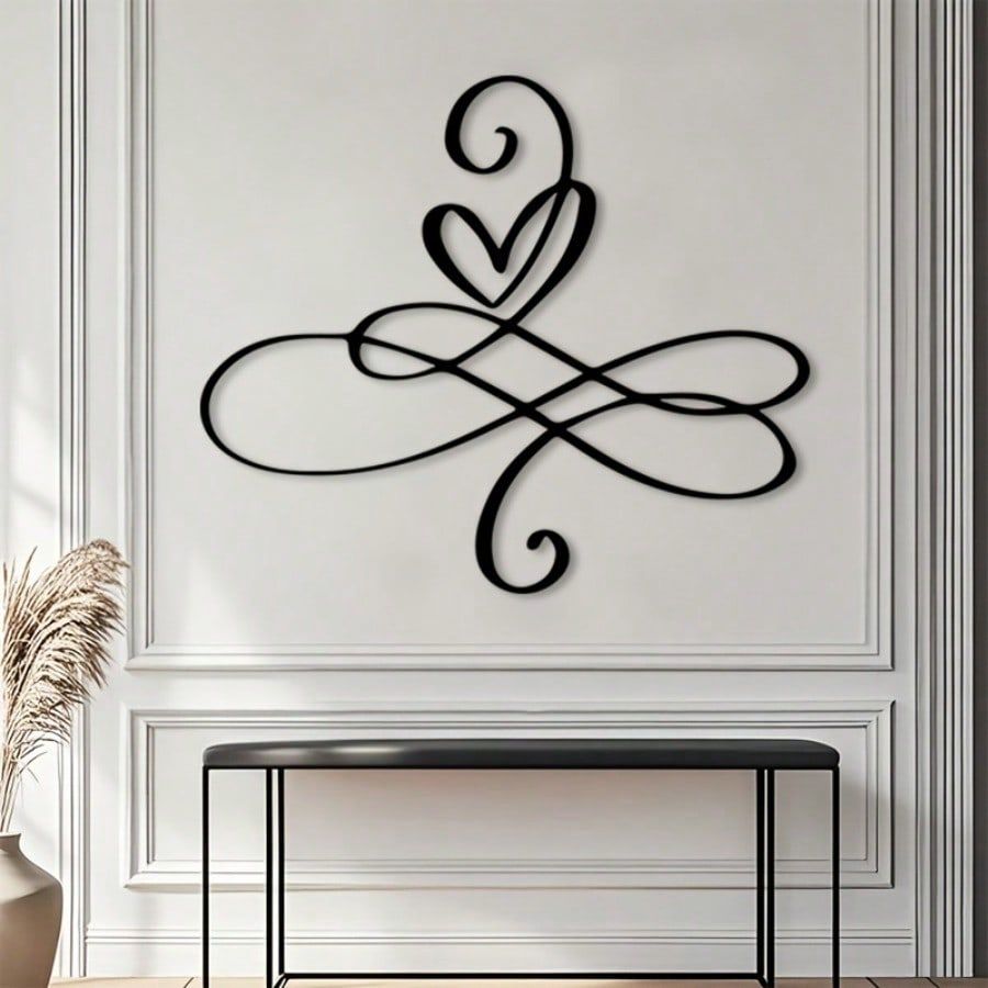 CIFbuy Vintage Heart Metal Wall Art Infinity Iron Trang trí nội thất