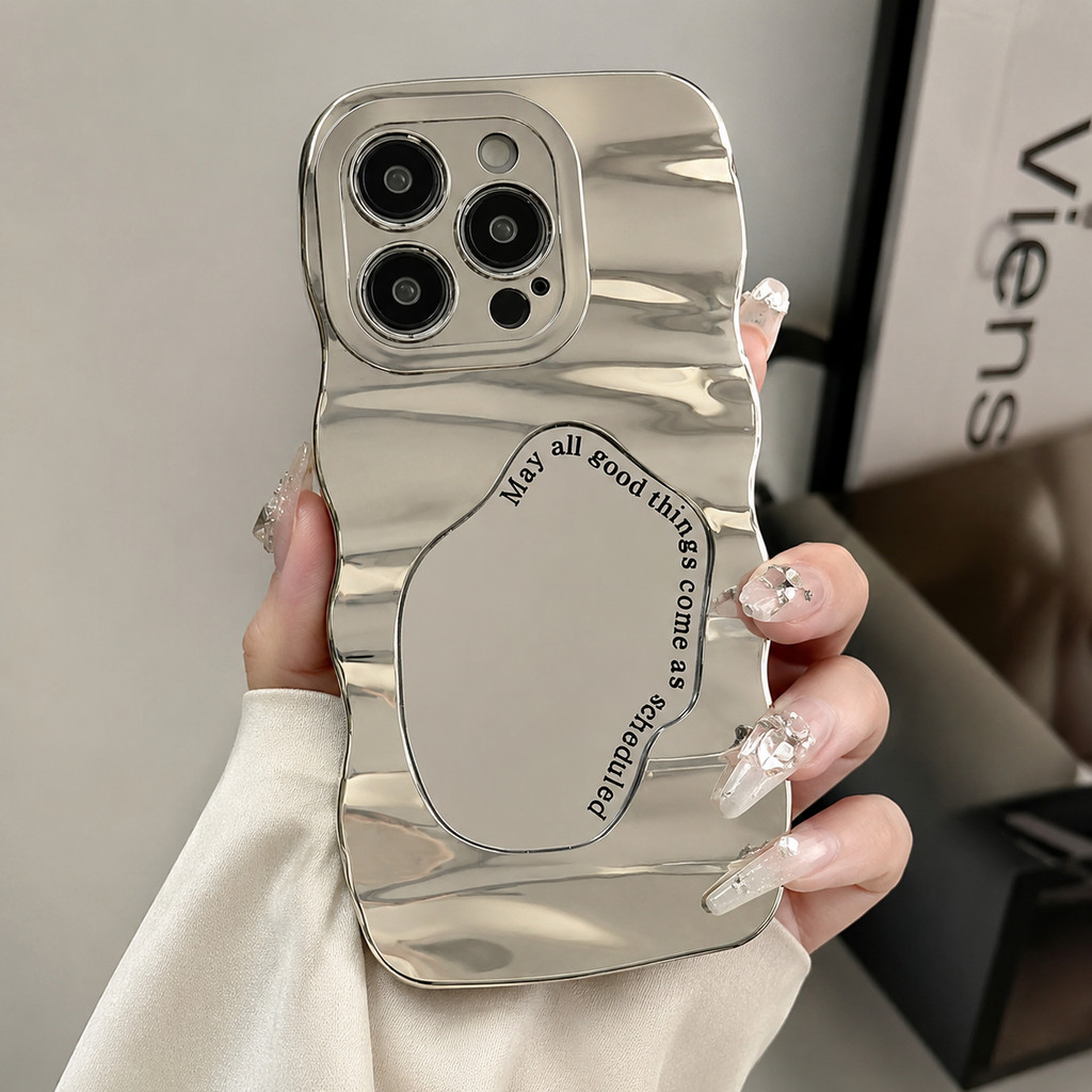 Ốp Điện Thoại Thích Hợp Cho realme Khung Sóng Gương Trong Suốt Bảo Vệ Ống Kính Chống Sốc Thích Hợp C