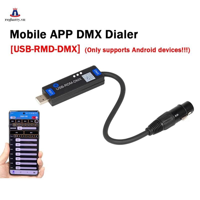 Đèn sân khấu DMX512 USB-RMD- Ứng dụng di động Bộ điều khiển quay số Bluetooth không dây chỉ hỗ trợ c