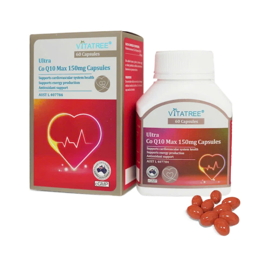 TPBVSK Vitatree Ultra Co Q10 Max 150mg – Hỗ Trợ Sức Khỏe Tim Mạch, Bổ Sung Coenzyme Q10 – Hộp 60 Viê