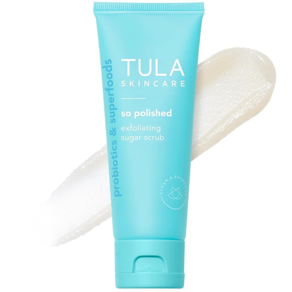 TULACare SoPolished Exfoliating Sugar Scrub-Facial Scrub, Use Sugar, Papaya and Probiotic Extract Ge