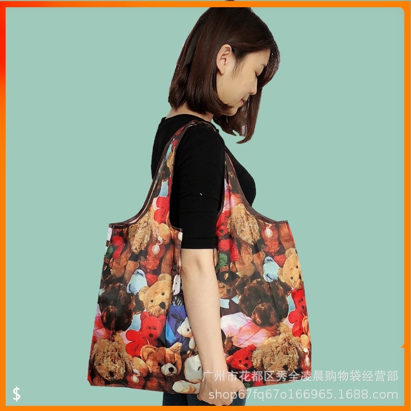 Extra Large Foldable Shopping Bag Waterproof Nylon Grocery Tote Bag Portable Reusable Eco Bag Storag