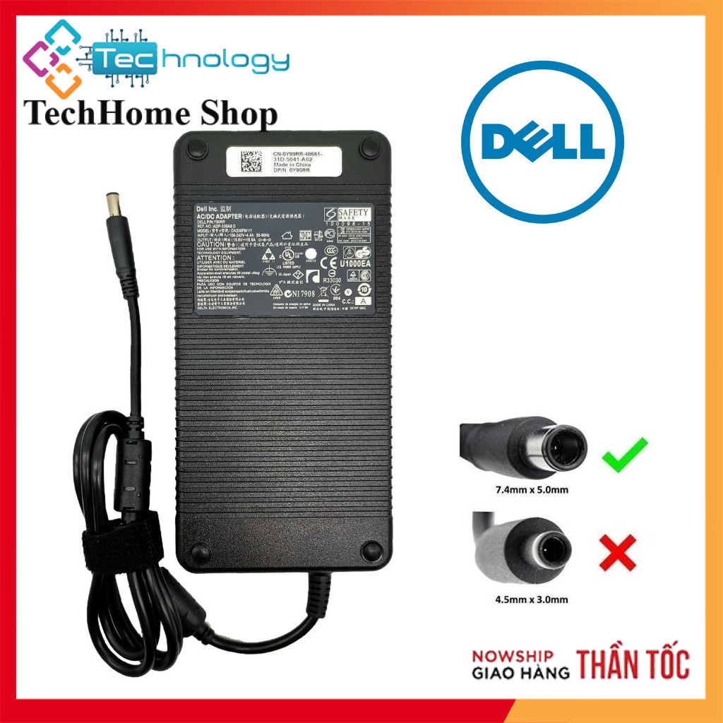 Sạc Adapter Laptop Dell G16 2024YR 7630 19.5V 16.9A 330W Chân Kim To