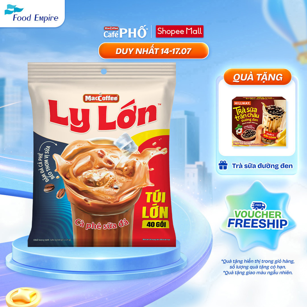 Cà phê Ly Lớn Sữa Đá - MacCoffee ( túi 40 gói x 26g )