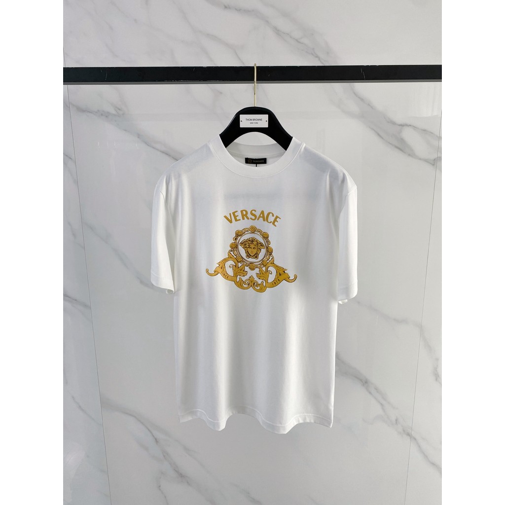 Áo thun Versace ngắn tay in họa tiết, áo tee unisex nam nữ, phong cách hiphop, thoáng mát, thời tran