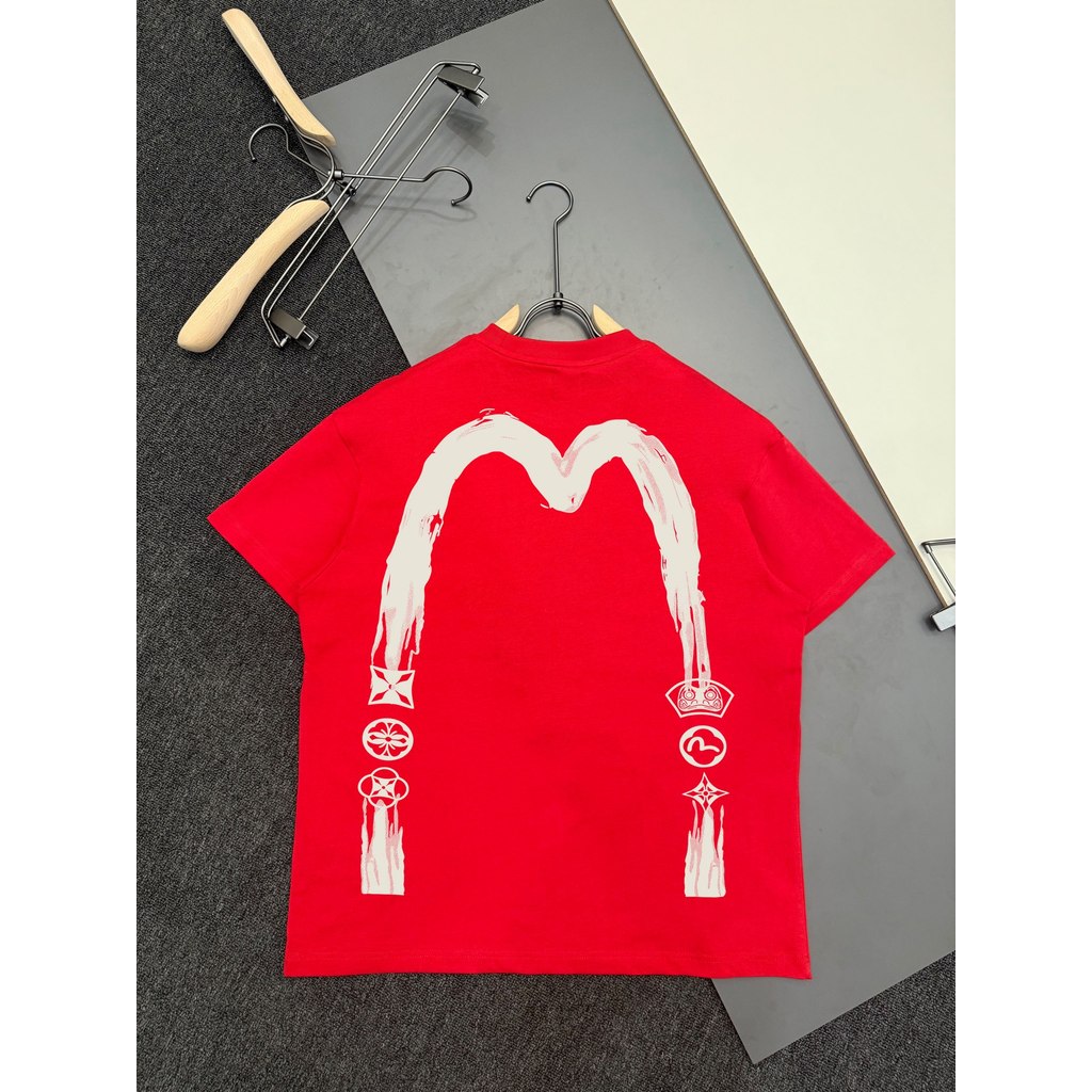Áo thun Evisu / Áo thun Evisu in hình ngắn tay nam nữ Áo thun cặp đôi Áo thun ngắn tay tên lớn Áo th