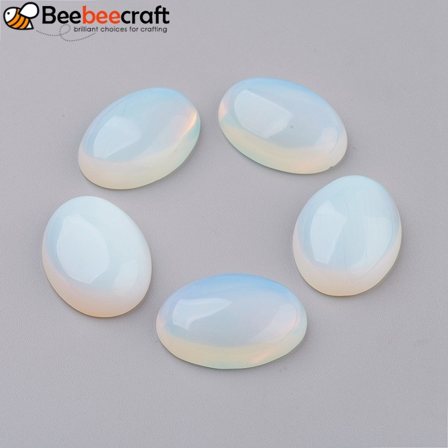 1 cái Opalite Flat Back Cabochons Oval 40x30x8.5mm