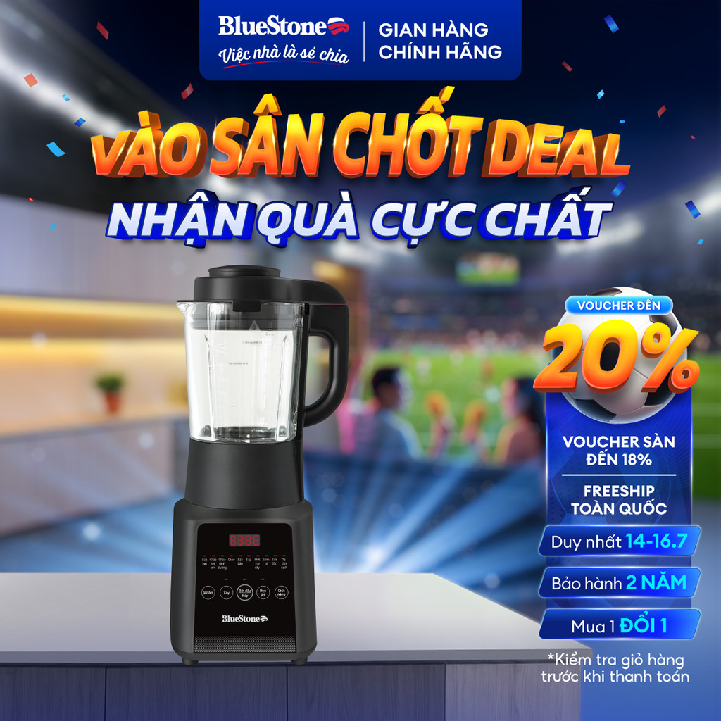 Máy Làm Sữa Hạt BLUESTONE - Đa Năng Xay Nấu Tự Động - 1.75L 1000W - BLB-6036