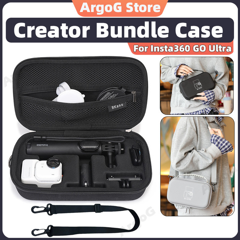 ArgoG Hộp đựng cho Insta360 GO Ultra Creator Bundle Phụ kiện túi đeo vai di động
