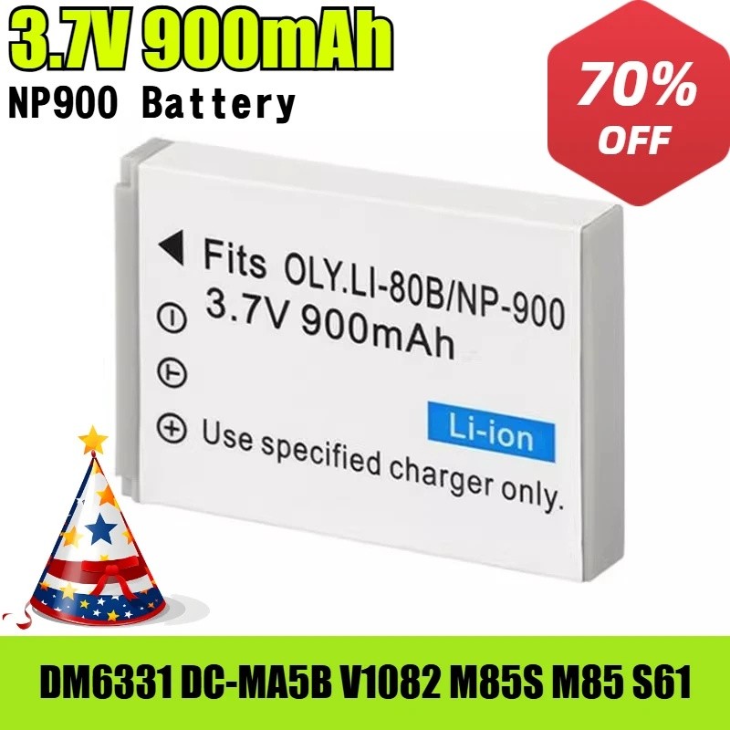 Pin 3.7V 900mAh NP900, Dành Cho Máy Ảnh Haier DM6331 DC-MA5B V1082 M85S M85 S61