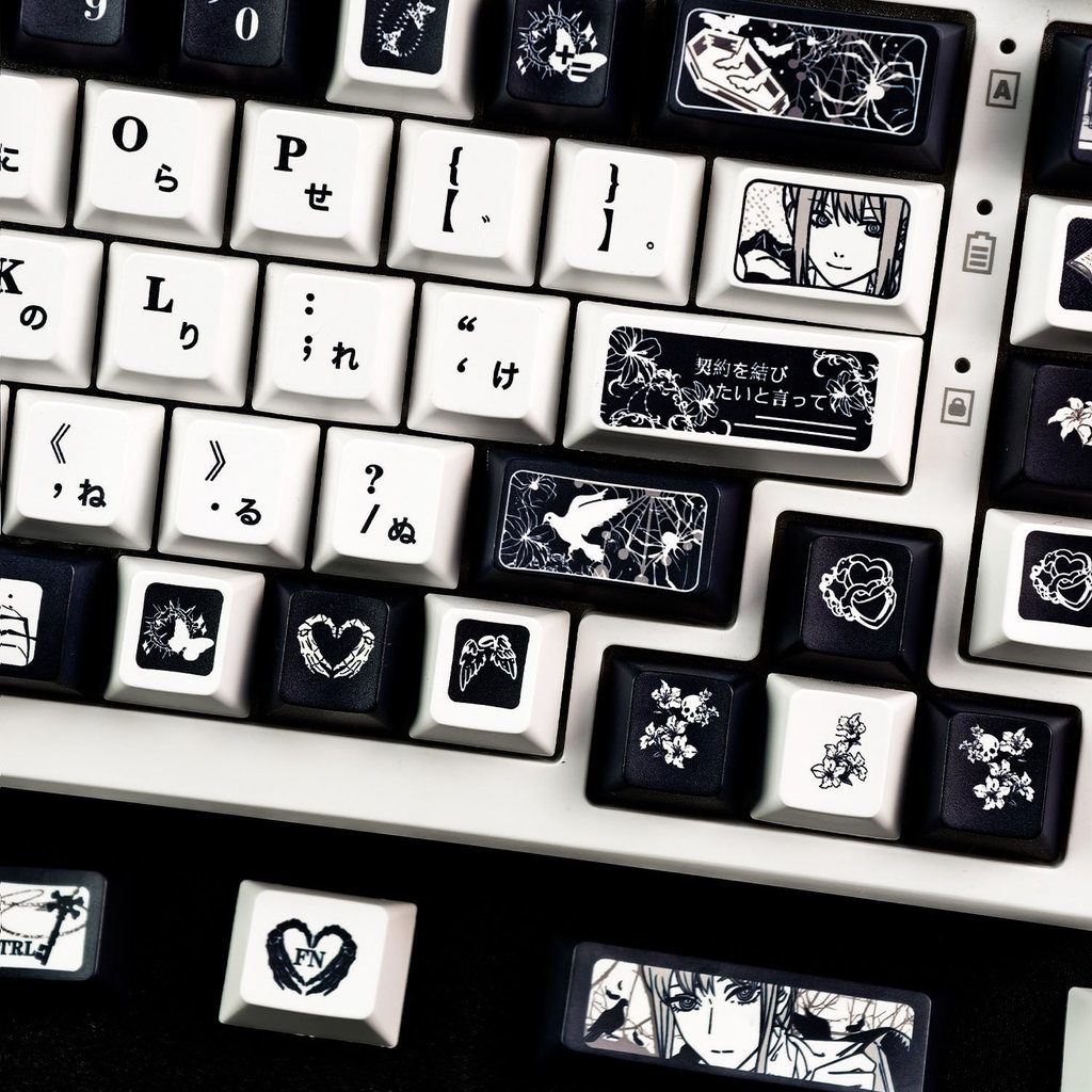 【 EN / TH / KR / ZHUYIN 】 MAIMOOO Makima Keycap MOA / Cherry Profile 120 Phím PBT Dye Thăng hoa Woot