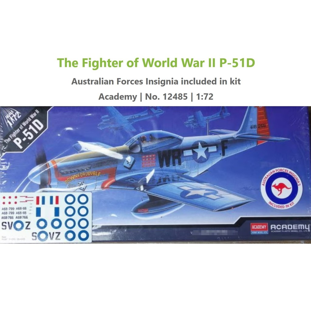 Academy 12485 1 / 72 P-51D Mustang FIGHTER PLANE Model Kit (Mẫu nhựa)