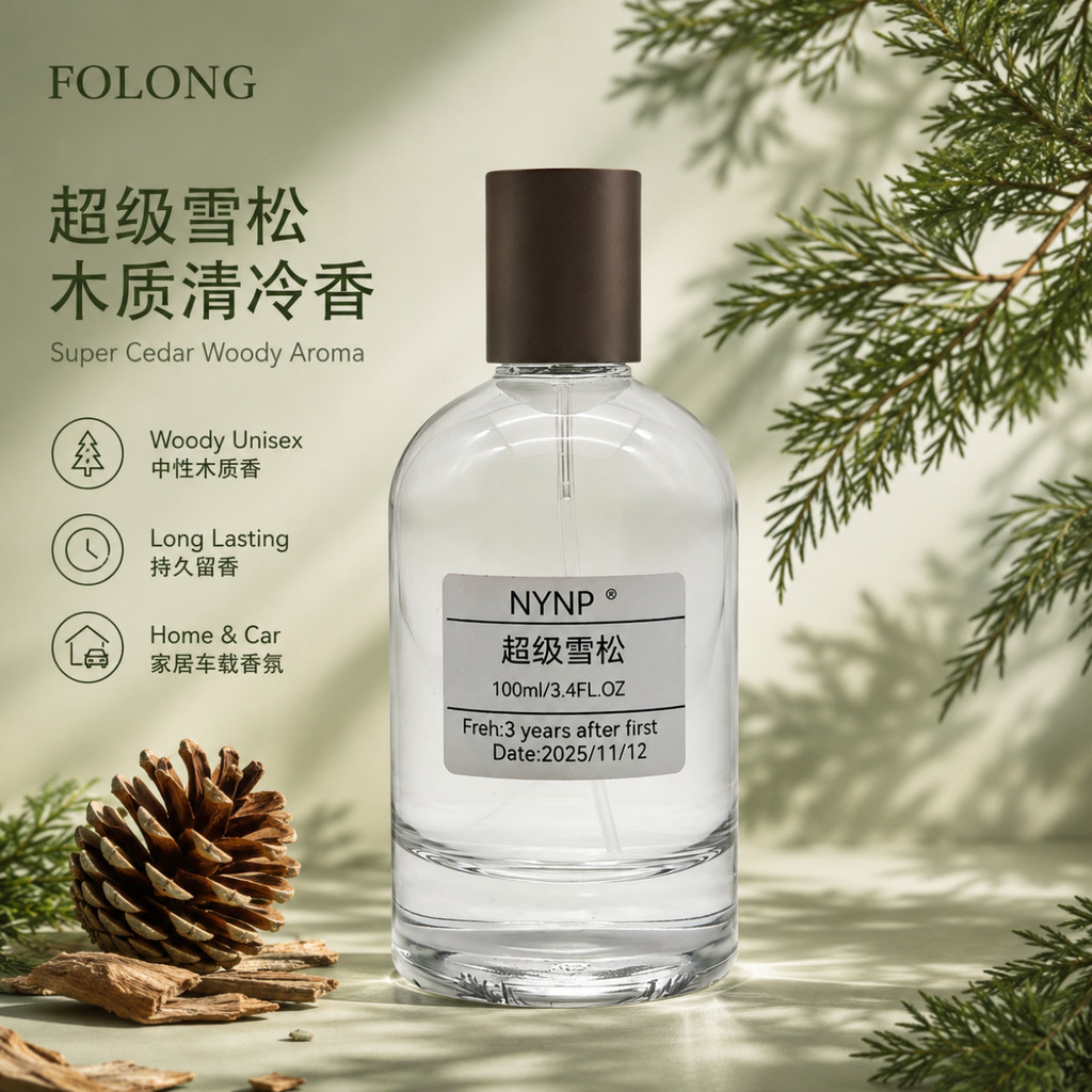 Super FoLong Cedar Woody Aroma 100ml Hương thơm trung tính mát mẻ lâu trôi Unisex Car & Room Air Fre