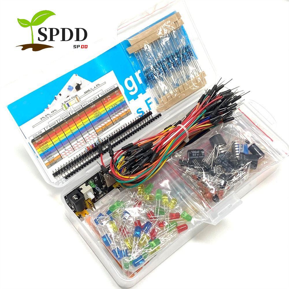 SPDD Điện Tử DIY Kit Jumper Dây RGB LED Cơ Bản Starter Kit Cho Arduino R3 DIY Project Starter Resist