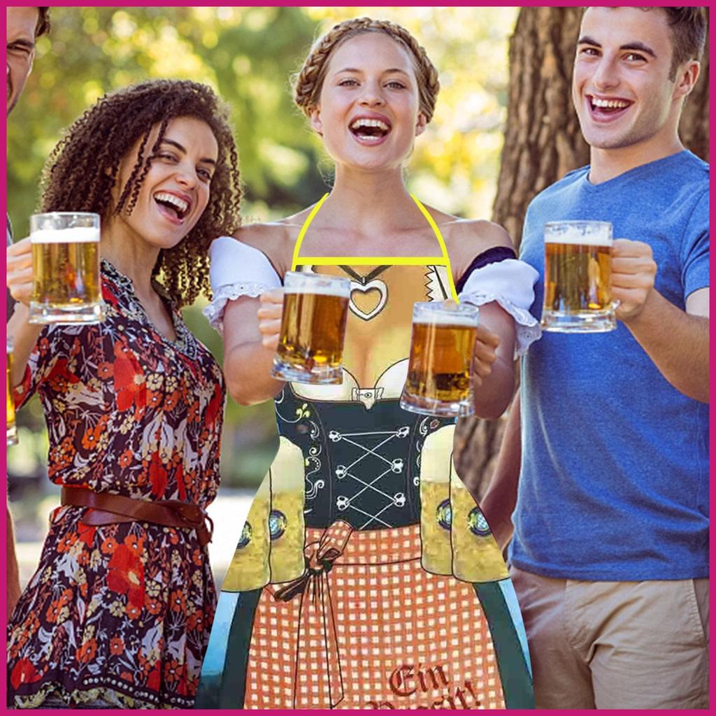 Tạp dề mới lạ của Bavarian Nữ mềm mại Tạp dề dành cho bữa tiệc Oktoberfest Bavarian Cửa hàng nhà bếp