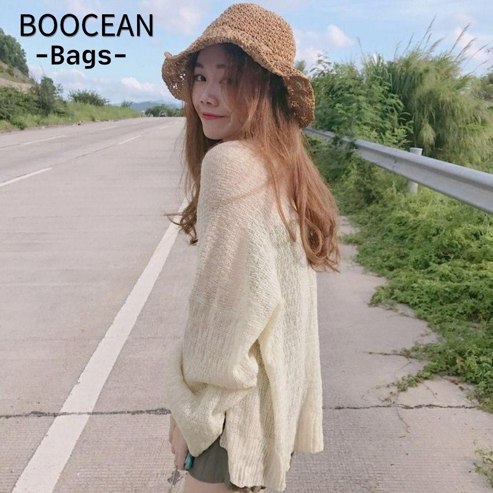 Áo len dệt kim BOOCEAN, Áo len cardigan ngoại cỡ rỗng mùa hè, Áo chống nắng mỏng