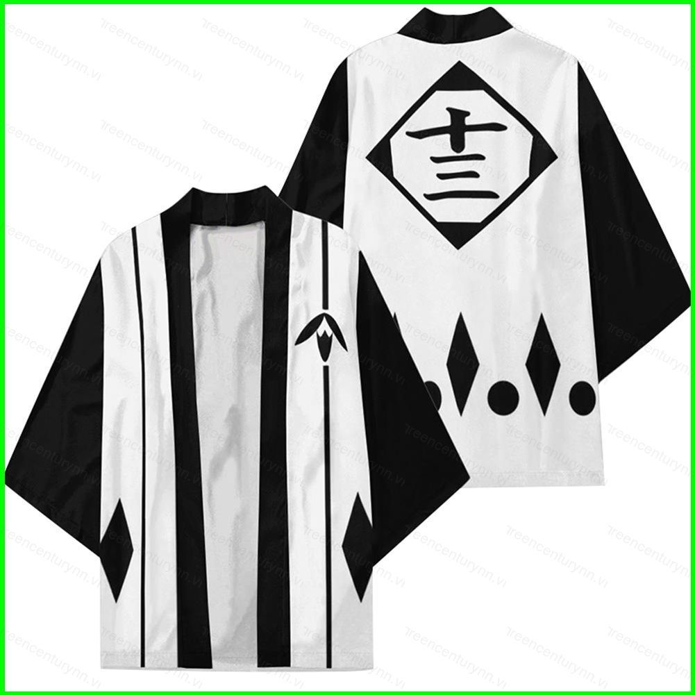 GN BLEACH Kimono Haori dài tay Cosplay Rukia Top Anime Áo khoác ngoài Unisex Cardigan Plus Size NG