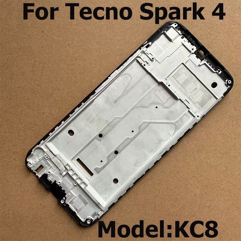 Khung Giữa Viền Tấm Bảng Cho Tecno Spark 4 Vỏ Điện Thoại Kim Loại Khung LCD Thay Thế Một Phần KC8