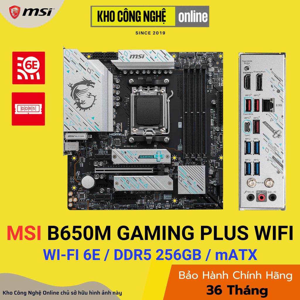 Mainboard MSI B650M GAMING PLUS WIFI DDR5 (Hàng Chính Hãng)