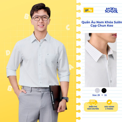 [BST EASY OFFICE] Áo Sơ-mi nam Yody dài tay nano kẻ sọc phom regular TRA MOSH26A007