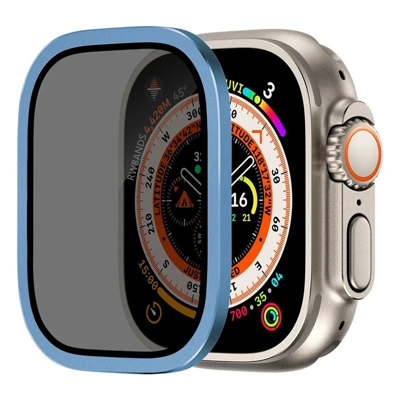 Dành Cho Apple Watch Ultra3 Ultra2 Ultra Titan Khung Kim Loại Phim + Chống Gián Điệp Riêng Tư Kính C