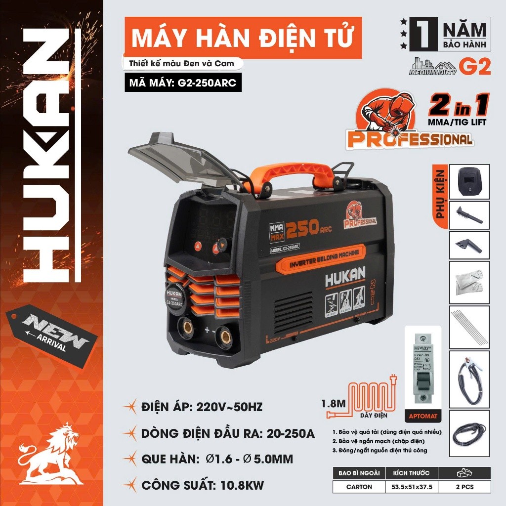 Các Dòng Máy Hàn HUKAN G2-200MINI / G2-200ARC / G2-220ARC / G2-250ARC /  ARC-200 IGBT /  ARC-250 IGB
