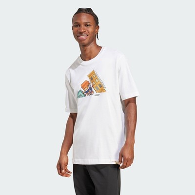 adidas Phong cách sống Áo Thun Graphic Trượt Ván Doodle Hunt Nam trắng JM6499