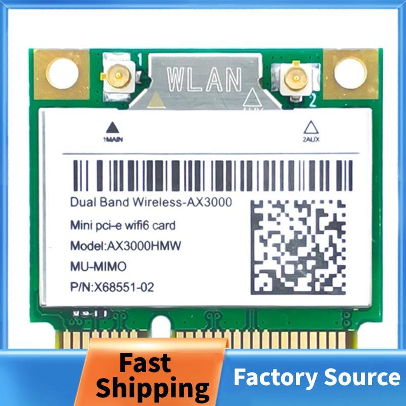 Thẻ WiFi PCB AX200 AX3000HMW Mini PCI-E WiFi 6 Bộ Chuyển Đổi Không Dây 2.4G / 5G Bluetooth 5.1 802.1
