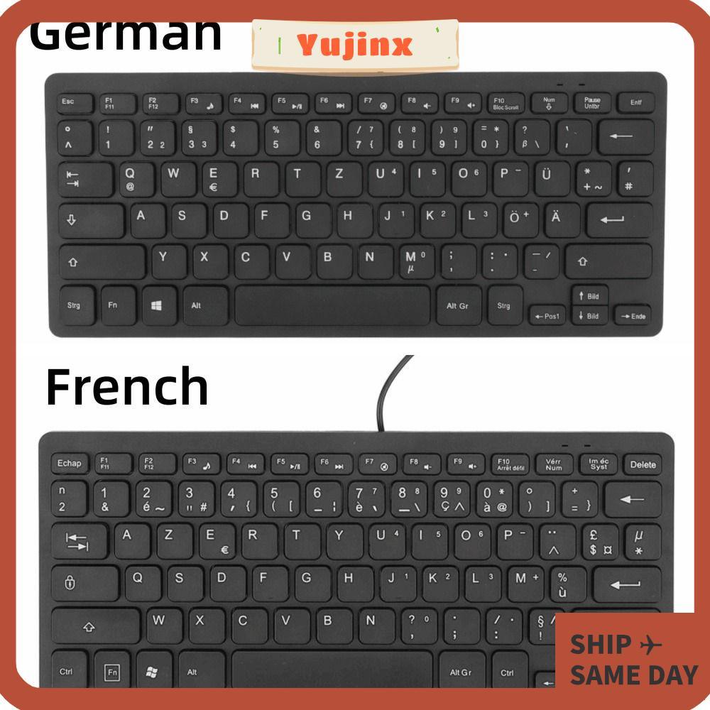 Bàn phím ngôn ngữ YUJINX, Plug and Play 78 phím Bàn phím siêu mỏng, nhỏ gọn chống bắn nước bền bỉ Má