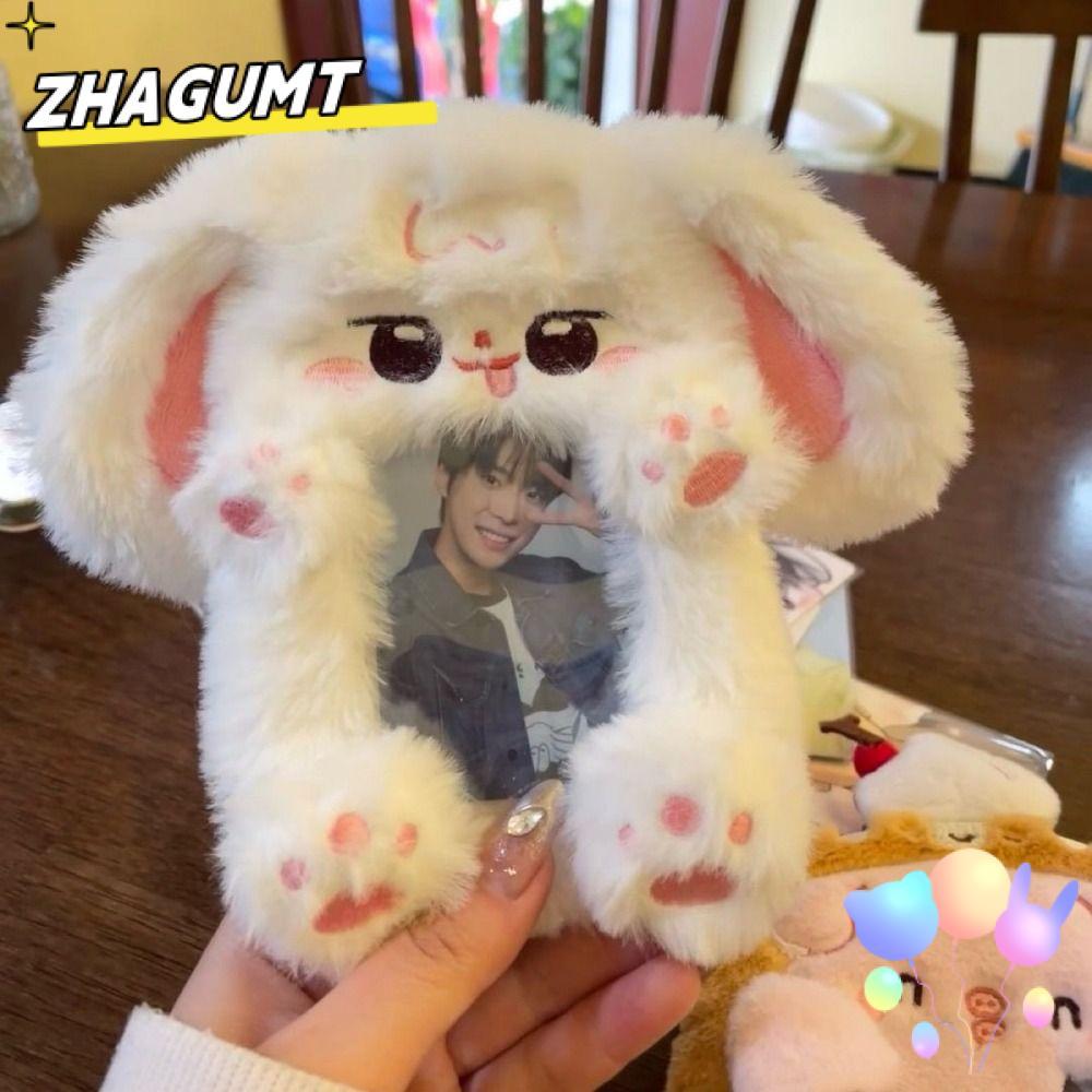 ZHAGUMT Photocard, Sang Trọng Tai Thỏ / Border Collie Photo Card Holder, Dễ Thương Đa Năng Thẻ Tay H